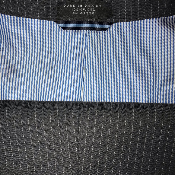 Used charcoal grey pinstriped Tommy Hilfiger suit. - Picture 3 of 3